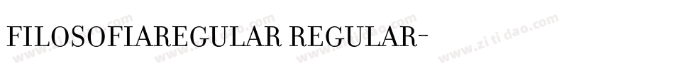 FilosofiaRegular Regular字体转换